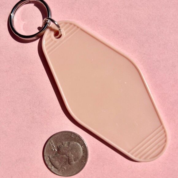 Positive Affirmations You Look Pretty Motel Keychain in Nude Pink - Picture 6 of 6